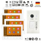 Preview: Video-Türsprechanlage 4-Familienhaus mit Edelstahl-Außenstation und 7-Zoll-Touchmonitoren in Weiß Preview: Video-Türsprechanlage 4-Familienhaus mit Edelstahl-Außenstation und 7-Zoll-Touchmonitoren in Weiß